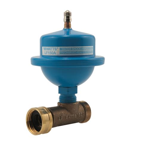 Water hammer arrestors are used to absorb the shock when water flowing in a piping system suddenly stops due to fast closing shutoff valves, dishwashers, and clothes washers. This action protects against annoying and potentially damaging effects of water hammer. We have models for residential and commercial applications.